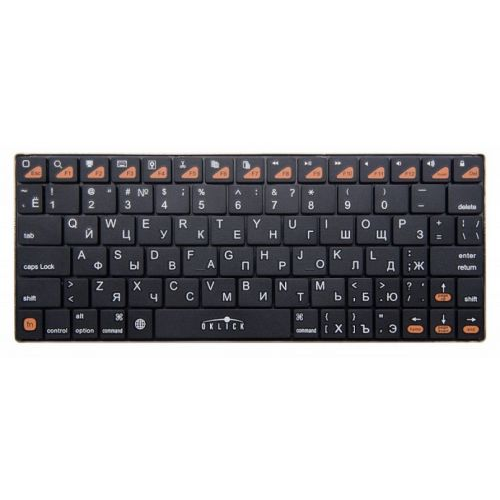 Клавиатура Bluetooth Oklick 840S черная, BT, slim (754787)