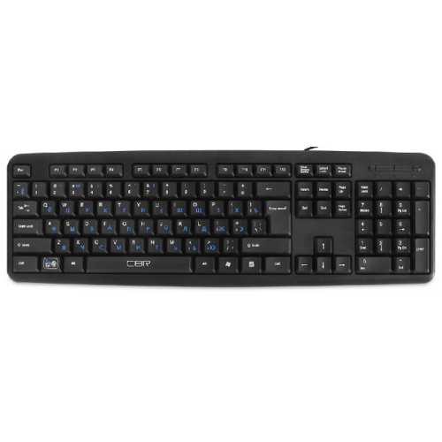 Клавиатура CBR KB 109 black, 104 клавиши, USB, 1,8м