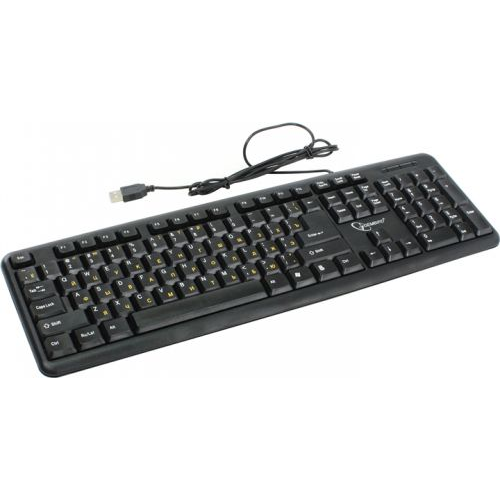 Клавиатура Gembird KB-8320U-BL Black USB KB-8320U-Ru_Lat-BL кнопка переключения RU/LAT,104 кнопки