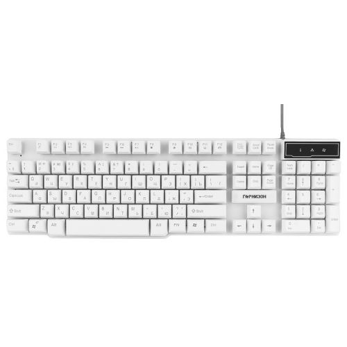 Клавиатура Garnizon GK-200 белая, USB, механизированные кнопки