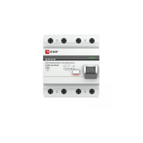 Выключатель дифференциального тока (ВДТ, УЗО) EKF elcb-4-40-30-em-pro 4п 40А 30мА тип AC ВД-100 PROx