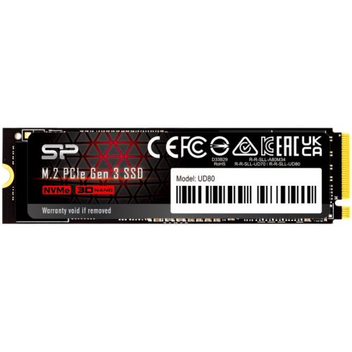 Накопитель SSD M.2 2280 Silicon Power SP01KGBP34UD8005 1TB PCI-E x4 3D NAND QLC 3400/3000MB/s MTBF 1
