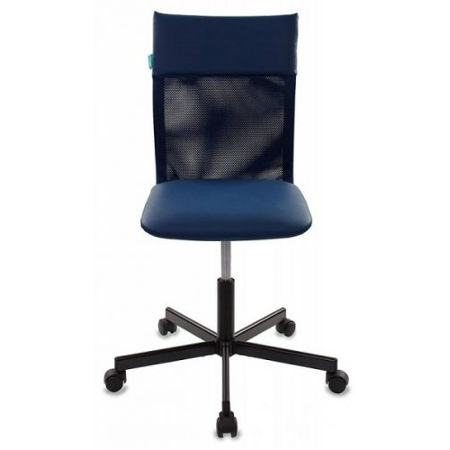 Кресло Бюрократ CH-1399 синее/синее, искусственная кожа, спинка сетка, крестовина металл