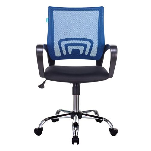 Кресло Бюрократ CH-695NSL цвет синий TW-05, сиденье черное TW-11, сетка/ткань крестовина металл хром