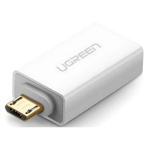 Адаптер UGREEN US195 30529_ micro USB to USB 2.0, цвет: белый