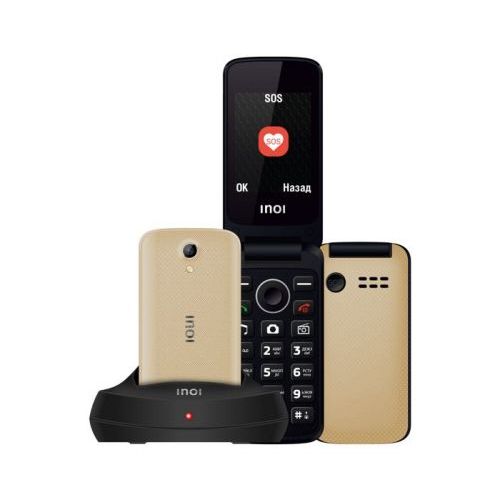 Мобильный телефон INOI 247B Gold с док-станцией