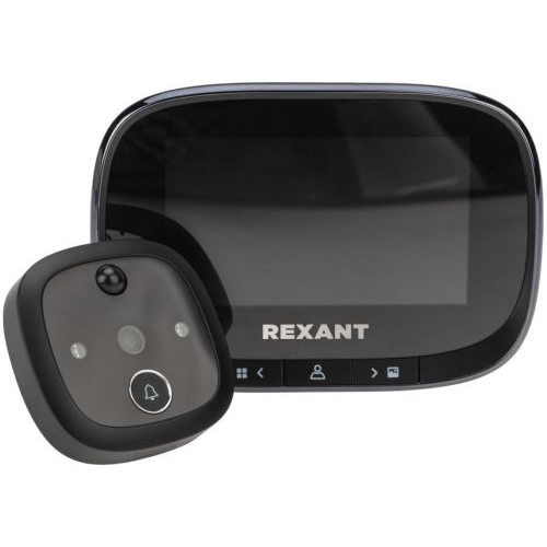 Видеоглазок Rexant 45-1115 дверной (DV-115) с цветным LCD-дисплеем 4.3" с функцией записи фото/видео