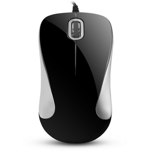 Мышь Delux DLM-377U серебряно- черная, 800dpi, USB (2 кн.+скролл) 6938820401155