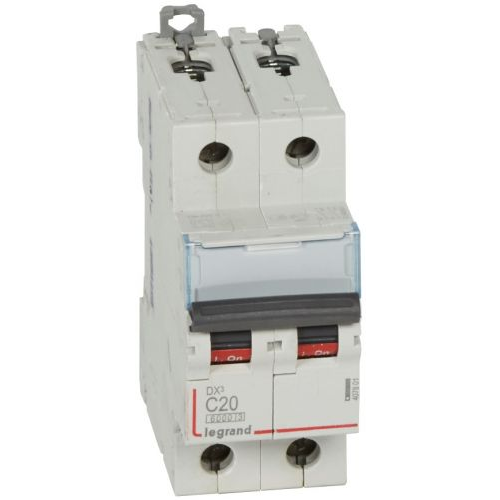 Автоматический выключатель Legrand 407801 DX³ 6000 - 10 кА - тип характеристики C, 2П, 230/400 В~, 2