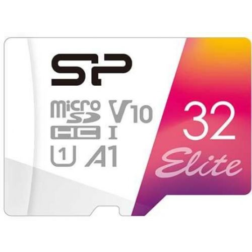Карта памяти 32GB Silicon Power SP032GBSTHBV1V20SP microSDHC Class 10 UHS-I U3 100 Mb/s Elite A1 (SD
