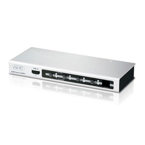 Переключатель KVM Aten VS481A-AT-G HDMI, 4> 1 телевизор/панель, шнур HDMI 1.8м, (1600x1200 60Hz;480P