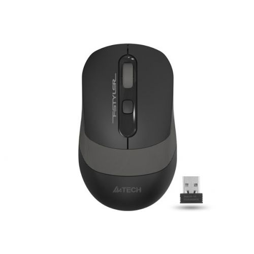 Мышь Wireless A4Tech Fstyler FG10S черный/серый оптическая (2000dpi) silent USB (4but) (1204030)