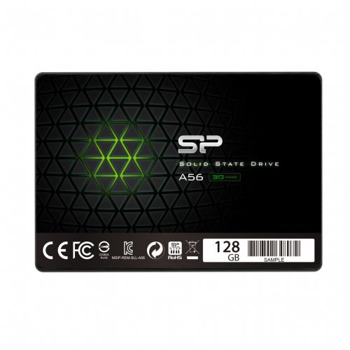 Накопитель SSD 2.5'' Silicon Power SP128GBSS3A56B25 Ace A56 128GB 3D NAND TLC 560/530MBs 7mm черный