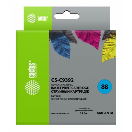Картридж Cactus CS-C9392 №88 (пурпурный) для HP Officejet Pro K550