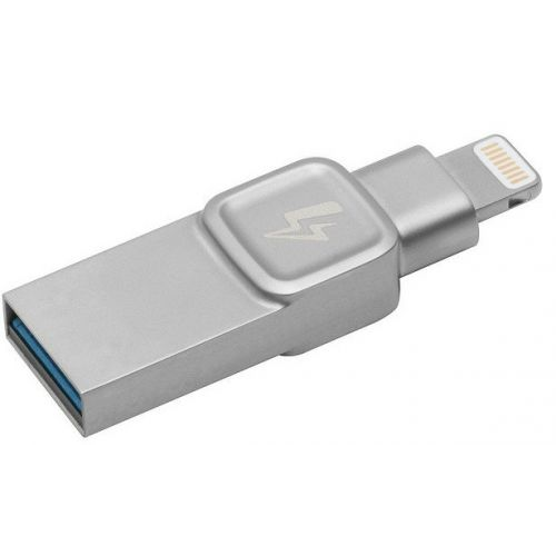 Накопитель USB 3.1 128GB Kingston DataTraveler Bolt Duo C-USB3L-SR128-EN серебристый