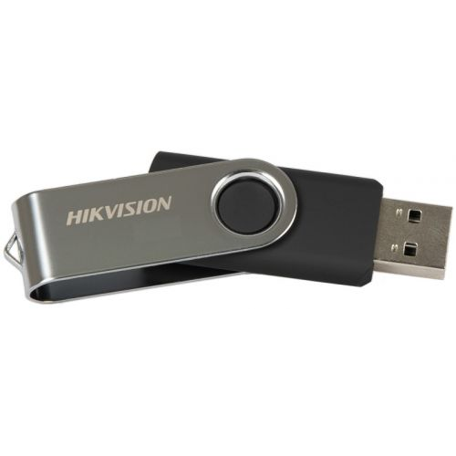 Накопитель USB 2.0 32GB HIKVISION HS-USB-M200S/32G брелок для переноса данных, серебристый/чёрный