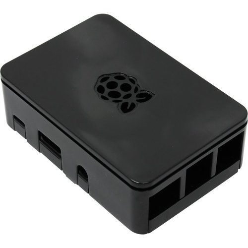 Корпус ACD RA179 black ABS Plastic case with Logo for Raspberry Pi 3 B, совместим с креплением VESA