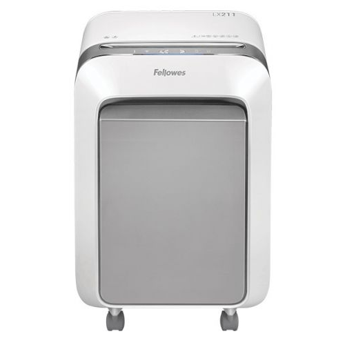 Уничтожитель бумаг Fellowes Powershred LX211 FS-50503 белый, DIN P-5, 2х12 мм, 15 лст, 23 лтр, Jam P