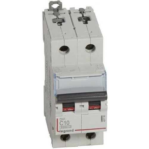 Автоматический выключатель Legrand 407798 DX³ 6000 - 10 кА - тип характеристики C, 2П, 230/400 В~, 1