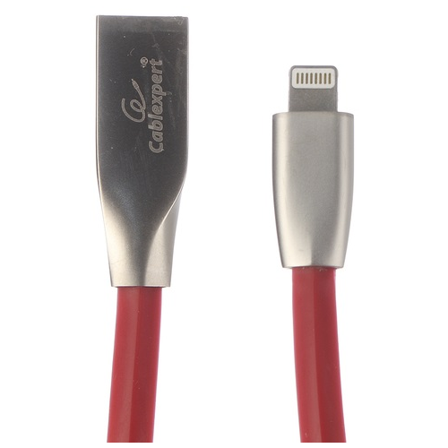 Кабель Cablexpert CC-G-APUSB01R-1M для Apple, AM/Lightning, серия Gold, длина 1м, красный, блистер