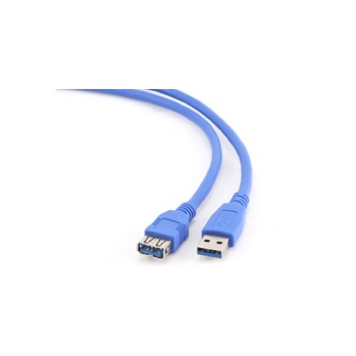 Кабель интерфейсный USB 3.0 удлинитель Cablexpert AM-AF 1.8 м, Pro, экран, синий, пакет