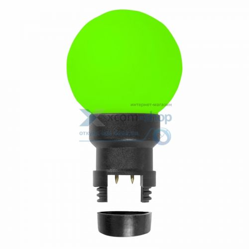 Лампа NEON-NIGHT 405-144 шар, 6 LED для белт-лайта, цвет: зелёный, Ø45мм, зелёная колба