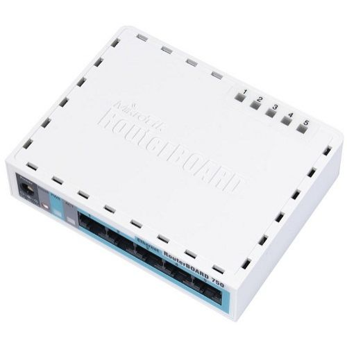 Маршрутизатор Mikrotik hEX lite RB750r2 порты: (5) 10/100 Ethernet Ports; Atheros AR7240 400MHz; 32M