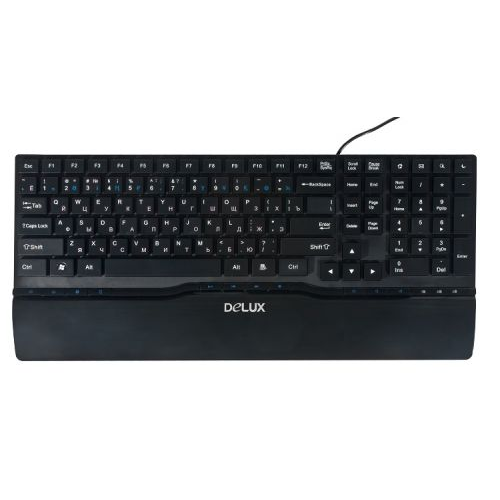 Клавиатура Delux K1882 черная, Ultra-Slim, ММ, USB 6938820410546