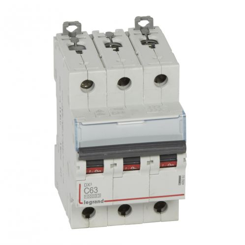 Автоматический выключатель Legrand 409260 DX³ 10000 - 16 кА - тип характеристики С, 3П, 400 В~, 63 А