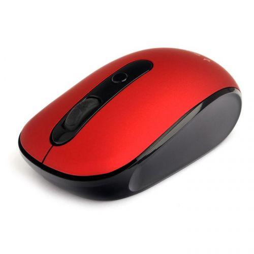 Мышь Wireless Gembird MUSW-355-R красный,бесш.клик, soft touch, 3кн.+колесо-кнопка, 1600DPI, 2,4ГГц