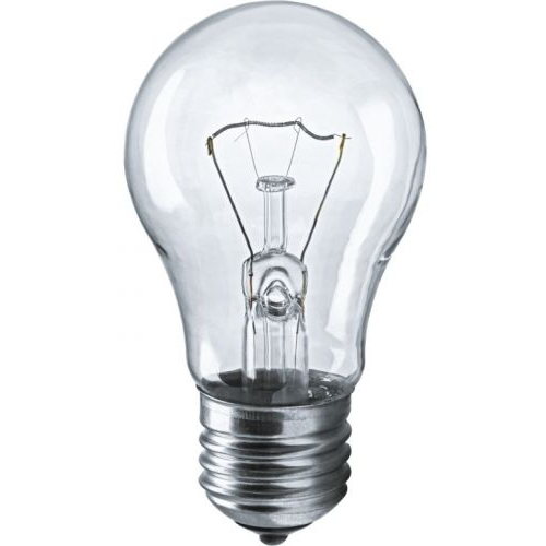Лампа накаливания Navigator NI-A-60-230-E27-CL (уп/10шт), 60Вт, 230В, E27, 50х97мм, груша, прозрачна