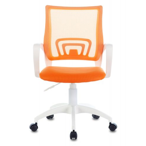Кресло Бюрократ CH-W695NLT цвет оранжевый TW-38-3 TW-96-1 сетка/ткань крестовина пластик белый