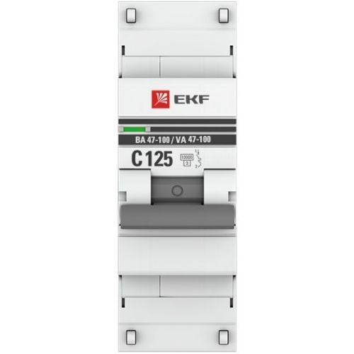 Автоматический выключатель EKF mcb47100-1-100C-pro модульный 1п C 100А 10кА ВА 47-100 PROxima