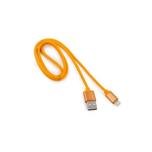 Кабель USB Cablexpert CC-S-APUSB01O-1M для Apple, AM/Lightning, серия Silver, длина 1м, оранжевый, б