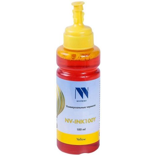 Чернила NVP NV-INK100YBr универсальные на водной основе для Brother, 100 ml, yellow