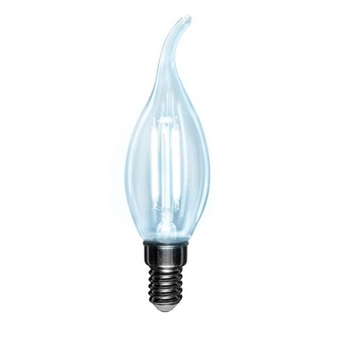 Лампа Rexant 604-106 филаментная свеча на ветру CN37 7.5 Вт 600 Лм 4000K E14 диммируемая, прозрачная