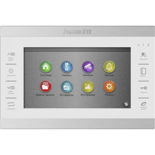 Видеодомофон Falcon Eye FE-70 ATLAS HD цветной 7" TFT LCD; сенсорные кнопки; 4-х проводной, подключе