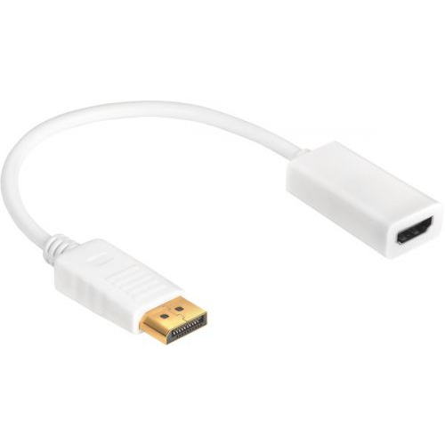 Переходник GCR Displayport to HDMI GCR-ADP2MHDW Apple Active 20M-19F, 0.10 m, v1.2/v1.4, белый, 16