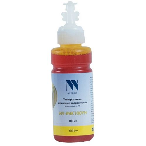 Чернила NVP NV-INK100YH Yellow универсальные на водной основе для аппаратов HP (100 ml)