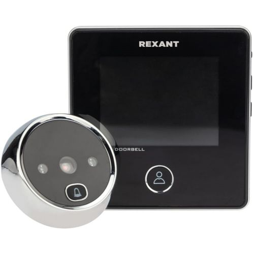 Видеоглазок Rexant 45-1113 дверной (DV-113) с цветным LCD-дисплеем 2.8" с функцией звонка и записи ф