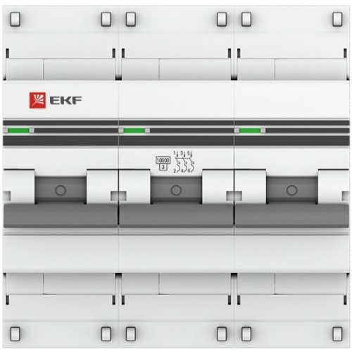 Автоматический выключатель EKF mcb47100-3-100C-pro модульный 3п C 100А 10кА ВА 47-100 PROxima