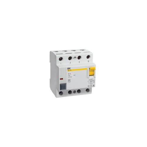 Выключатель дифференциального тока (ВДТ, УЗО) IEK MDV10-4-063-300 4п 63А 300мА ВД1-63 АС