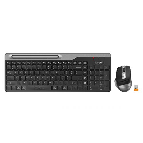 Клавиатура и мышь Wireless A4Tech FB2535C SMOKY GREY цвет клав:черный/серый цвет мыши:черный/серый B
