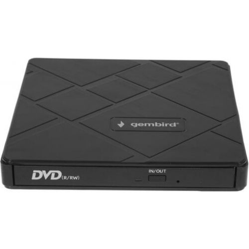 Привод DVD±RW внешний Gembird DVD-USB-04 USB 3.0, со встроенным кардридером и хабом, черный (271668)