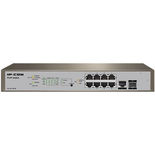 Коммутатор IP-Com PRO-S8-150W 8*10/100/1000 Base-T Ethernet ports(PoE), 1*10/100/1000 Base-T Etherne