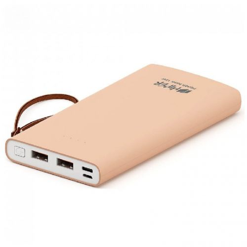 Аккумулятор внешний универсальный HIPER TRAVEL 5K Peach Li-Pol 5000 mAh 2.1A 2xUSB 1xType-C розовый