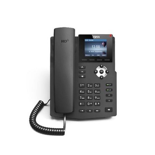 Телефон VoiceIP Fanvil X3SP rev.B 2xEthernet 10/100, 4 SIP линии, HD аудио, цветной дисплей 2,4”, по