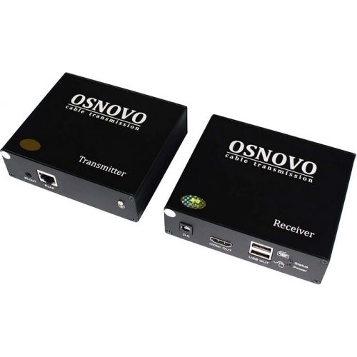Комплект OSNOVO TLN-HiKM/1+RLN-HiKM/1(ver.2.1) для передачи HDMI, 2xUSB(клавиатура+мышь) и ИК управл