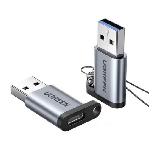 Адаптер UGREEN 50533 USB 3.0 A to USB-C M/F, серый