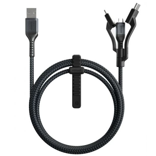 Кабель интерфейсный Nomad Universal Cable Kevlar NM01012B00 Lightning/USB-C/Micro-USB, длина 1.5 м,